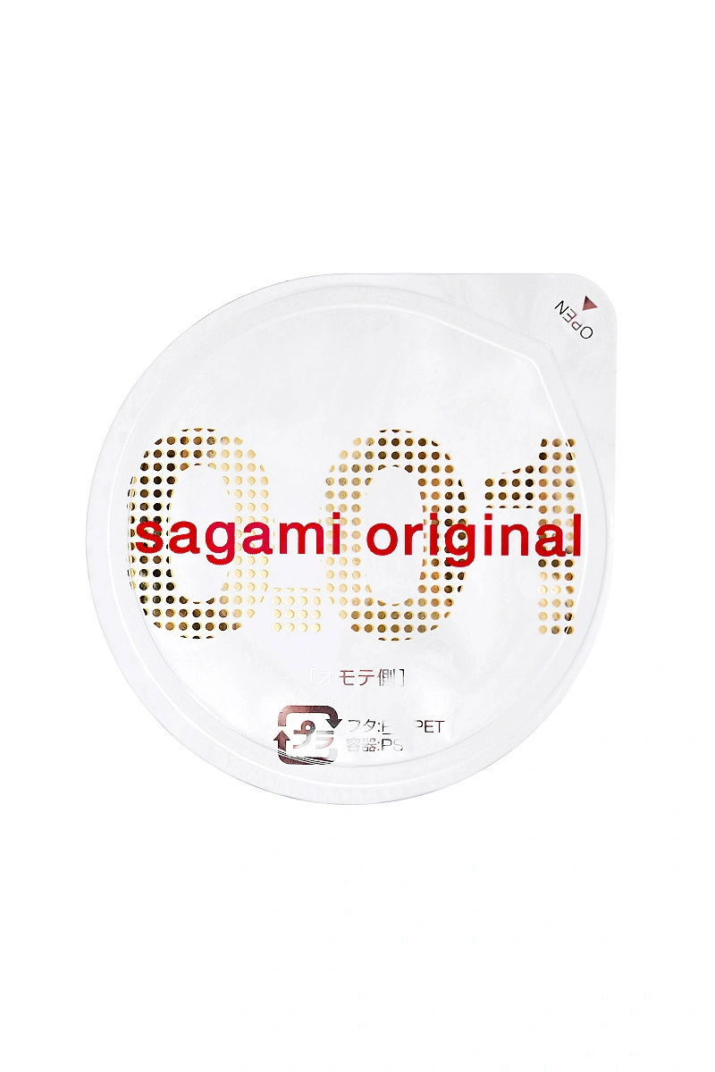 Презервативы Sagami, original 0.01, полиуретан, 17 см, 5,5 см, 10 шт.