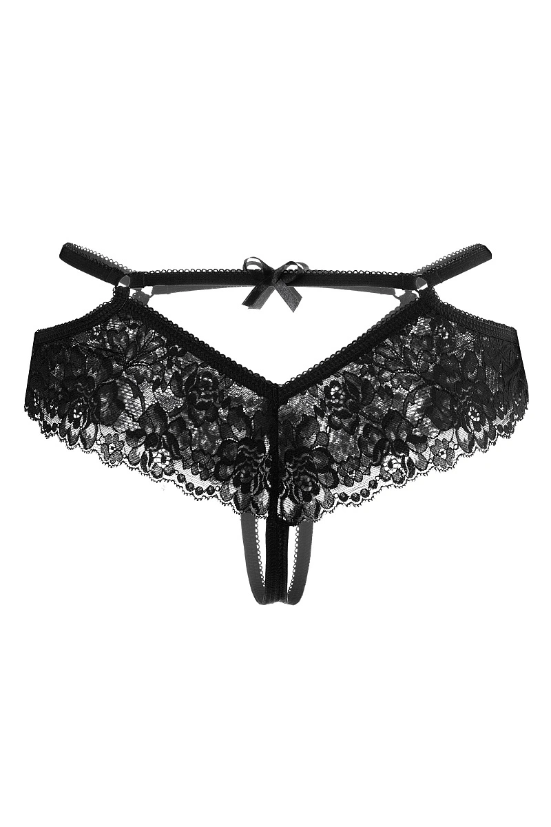 Эротические трусики Erolanta Agnes кружевные, черный
