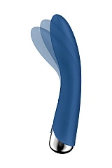 Вибратор для точки G  с ротацией Satisfyer Spinning Vibe 1, силикон, синий, 17,8 см