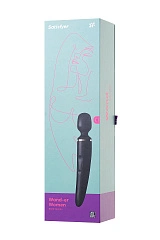 Нереалистичный вибратор Satisfyer Wand-er Woman, ABS пластик, черный, 34 см