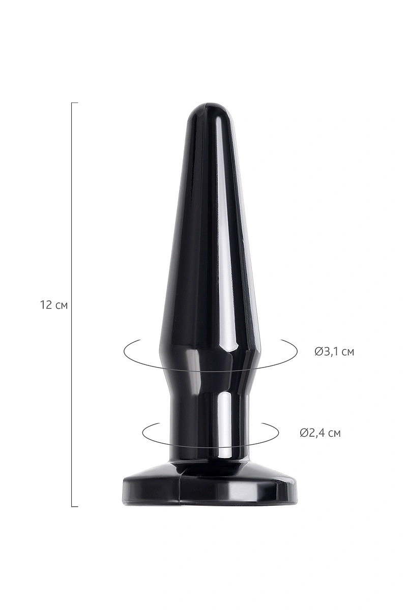 Анальная втулка TOYFA POPO Pleasure Gemini α, TPE, черная, 12,1 см