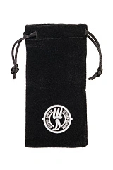 Мешочек бархатный с логотипом "Штучки-Дрючки" для втулок, черный, 6*13