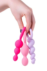 Набор анальных плагов Satisfyer Booty Call colored 3 шт, силикон, ассорти, 13,5 см