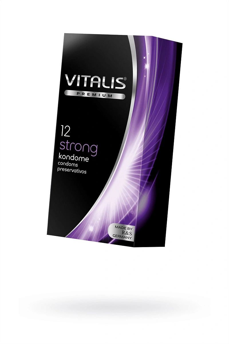 Презервативы Vitalis, premium, ультрапрочные, 18 см, 5,3 см, 12 шт.