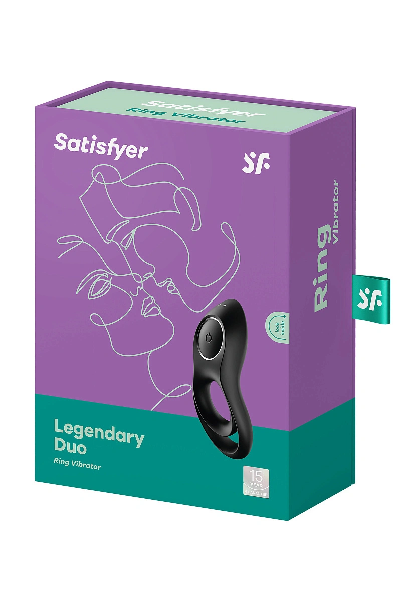 Эрекционное кольцо на член Satisfyer Legendary Duo, силикон, черный, Ø 2,5 см