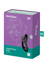 Эрекционное кольцо на член Satisfyer Legendary Duo, силикон, черный, Ø 2,5 см