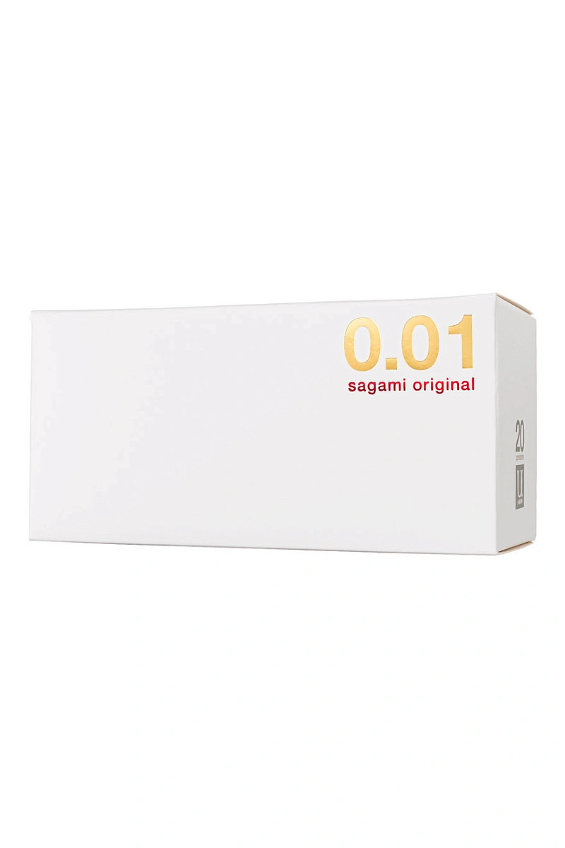 Презервативы Sagami, original 0.01, полиуретан, 17 см, 5,5 см, 20 шт.