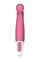 Нереалистичный вибратор Satisfyer Petting Hippo, силикон, малиновый, 22,9 см.