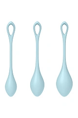 Набор вагинальных шариков Satisfyer YONI Power 2, силикон, голубой