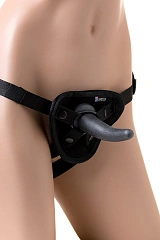 Страпон на креплении LoveToy UNI strap 7" Harness best of all с вибрацией, телесный