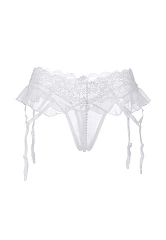 Трусики-пояс с жемчужной нитью Erolanta Adeline, белый (50-52)
