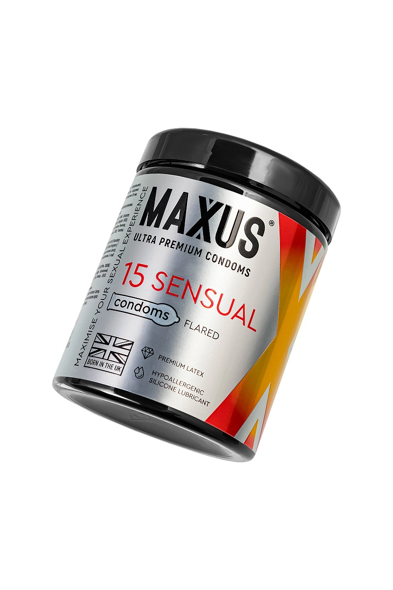 Презервативы Maxus SENSUAL, классические, латекс, 15 шт.