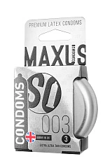 Презервативы Maxus 003, ультро-тонкие, железный кейс, 3 шт.