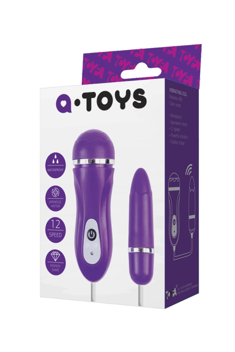 Виброяйцо TOYFA  A-toys Pelly, ABS пластик, фиолетовый  6,6 см