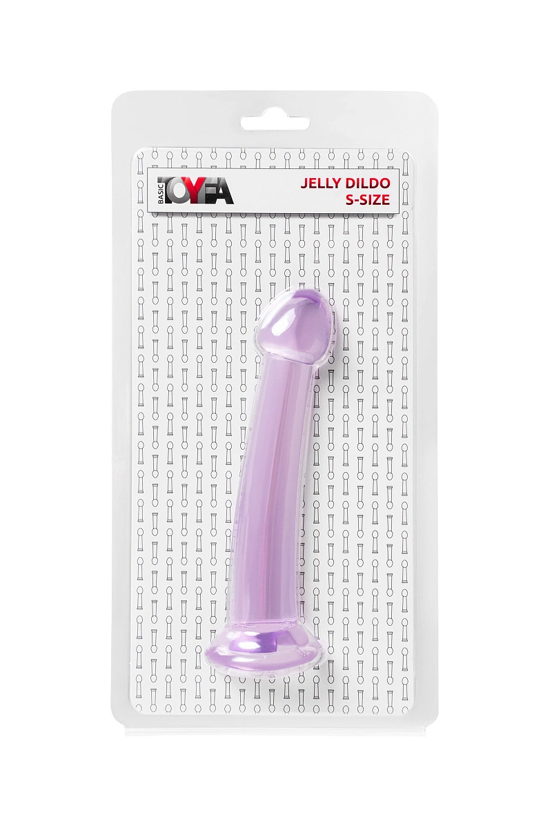 Нереалистичный фаллоимитатор Jelly Dildo S Toyfa Basic, TPE, фиолетовый, 15,5 см