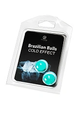 Массажное масло SECRET PLAY BRAZILIAN BALLS, с охлаждающим эффектом, 2 х 4 гр