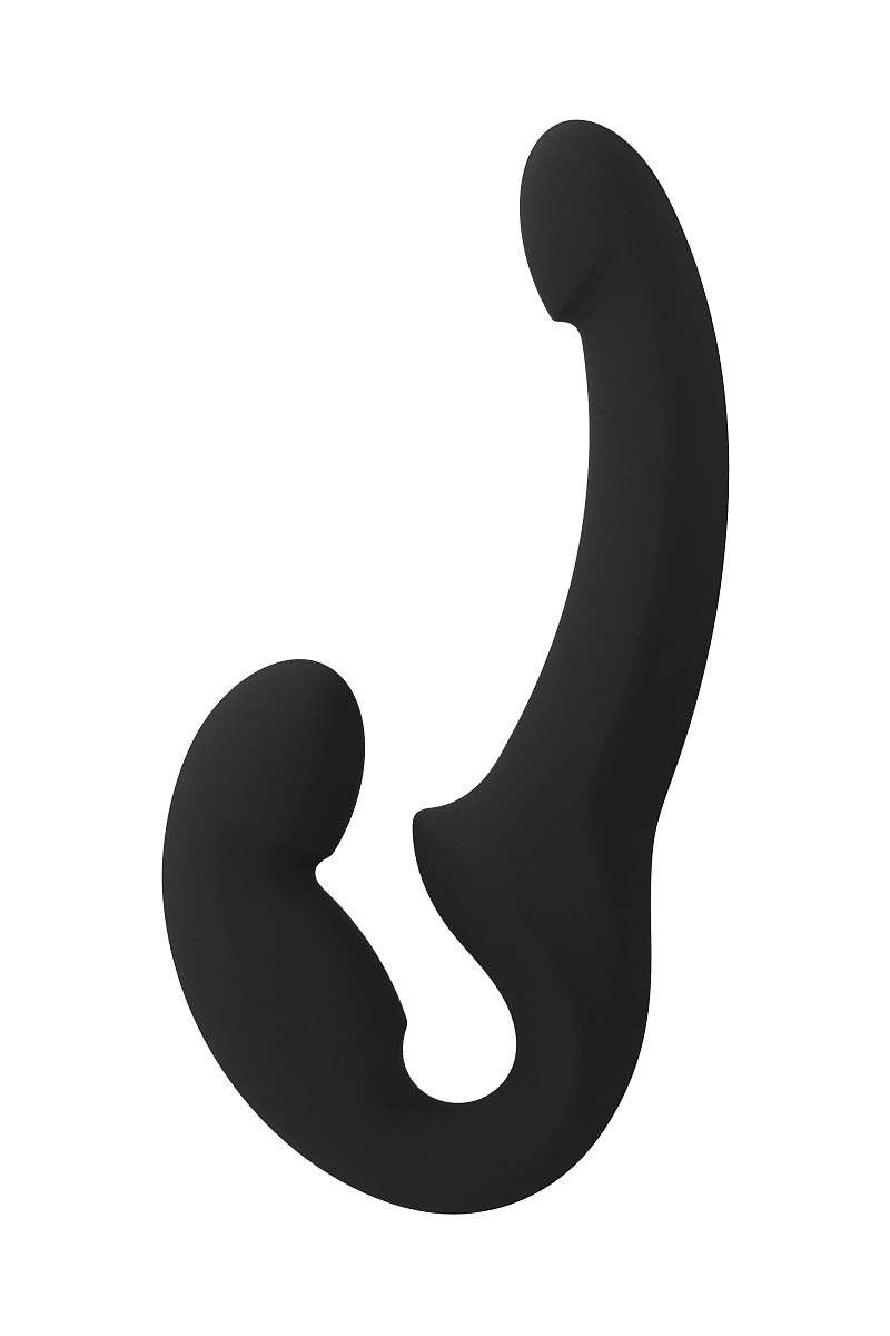 Анатомический безремневой страпон Fun Factory SHARE LITE, силикон, черный