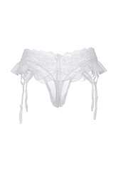 Трусики-пояс с жемчужной нитью Erolanta Adeline, белый (50-52)