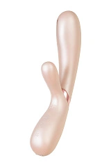 Вибратор Satisfyer Hot Lover Connect App с клиторальным стимулятором, золотистый, 20,4 см