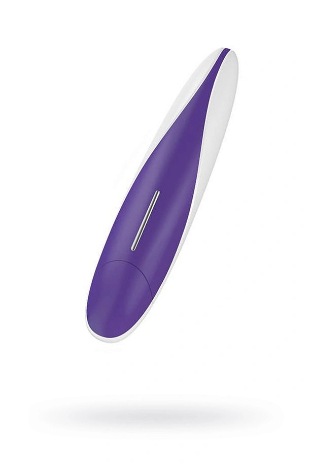 Вибратор на батарейках OVO F11, белый-ежевичный, влагостойкий