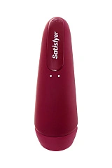 Вакуум-волновой стимулятор с вибрацией Satisfyer Curvy 1 Connect App, силикон, бордовый, 13,4 см