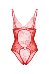 Боди Candy Girl c интимным доступом, красное