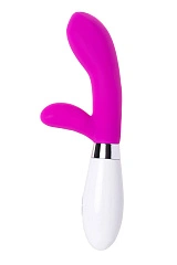 Вибратор с клиторальным стимулятором A-Toys by TOYFA Mady, силикон, розовый, 20,4 см