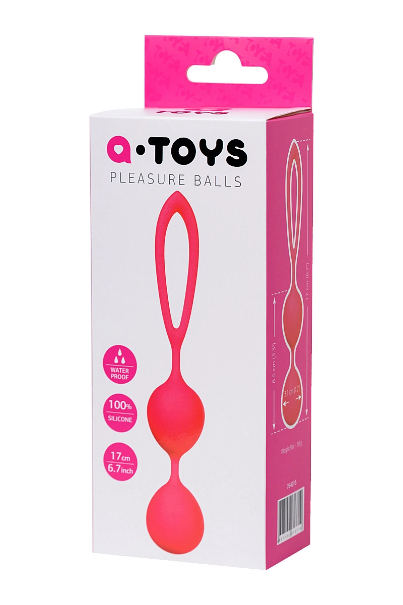 Вагинальные шарики A-Toys by TOYFA Rai, силикон, розовые, 17 см