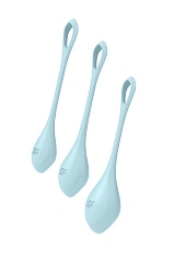 Набор вагинальных шариков Satisfyer YONI Power 2, силикон, голубой