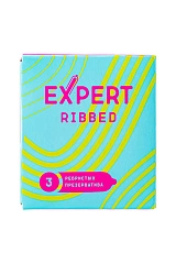 Презервативы EXPERT Ribbed, ребристые, 3шт.