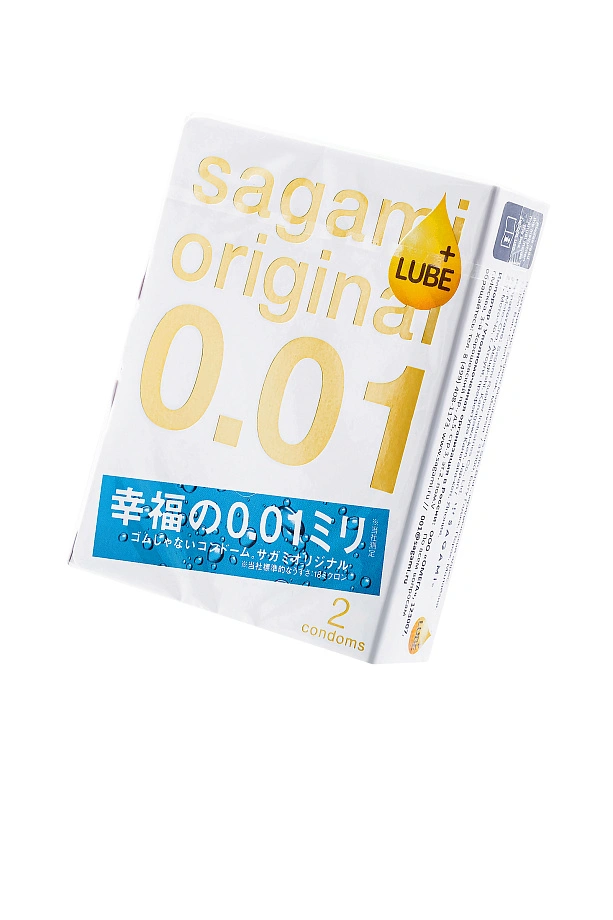 Презервативы Sagami, original 0.01, EXTRA LUB, 2 шт.