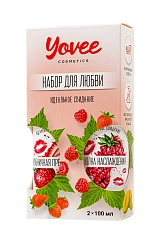 Набор гелей-смазок Yovee для любви вкусовой: малина и клубника, 2х100 мл