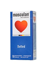 Презервативы Masculan, сlassic 2, doty, латекс, точечные, розовые, 19 см, 5,3 см, 10 шт.