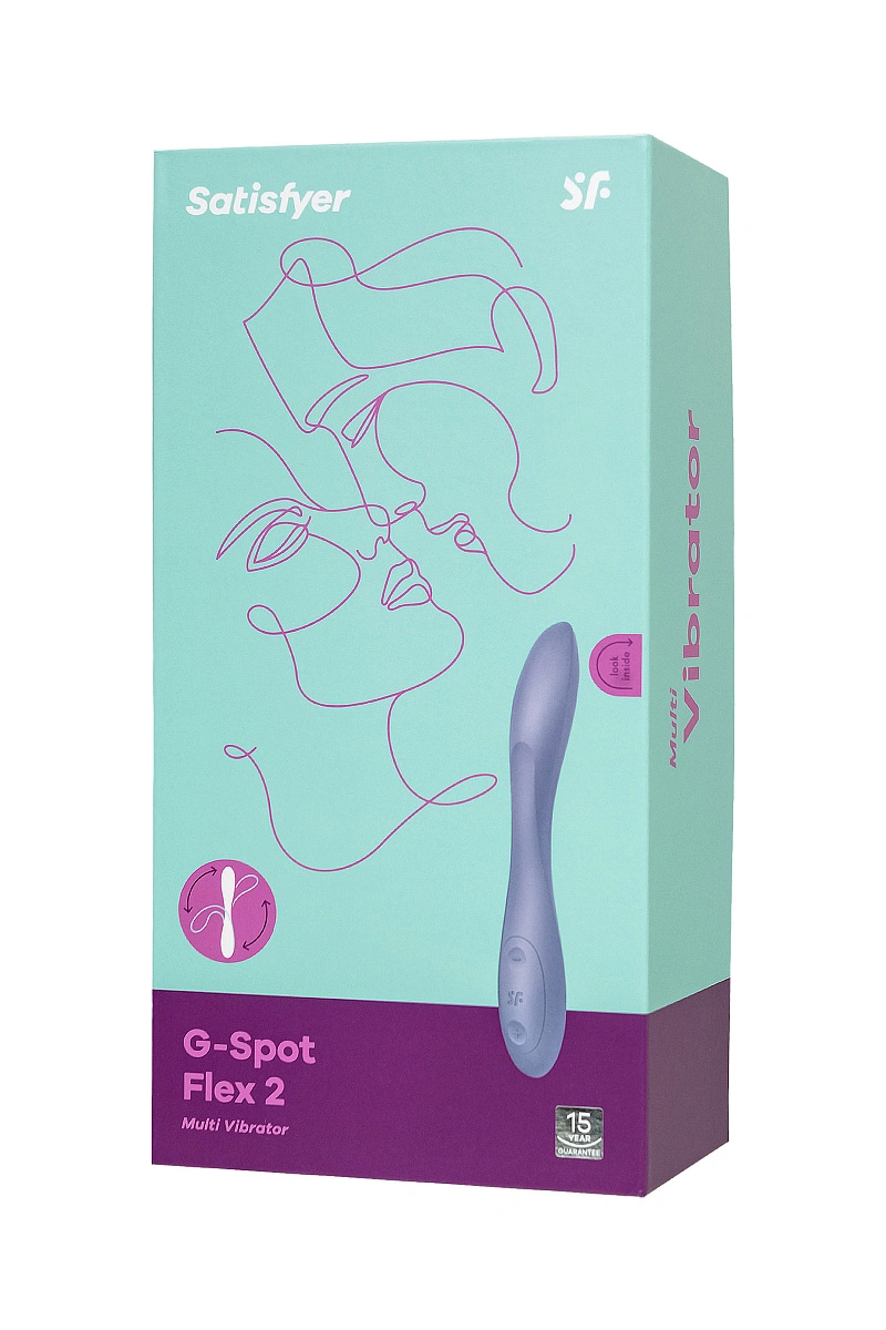 Стимулятор точки G с фиксацией формы Satisfyer G-Spot Flex 2, сиреневый, 19,5 см