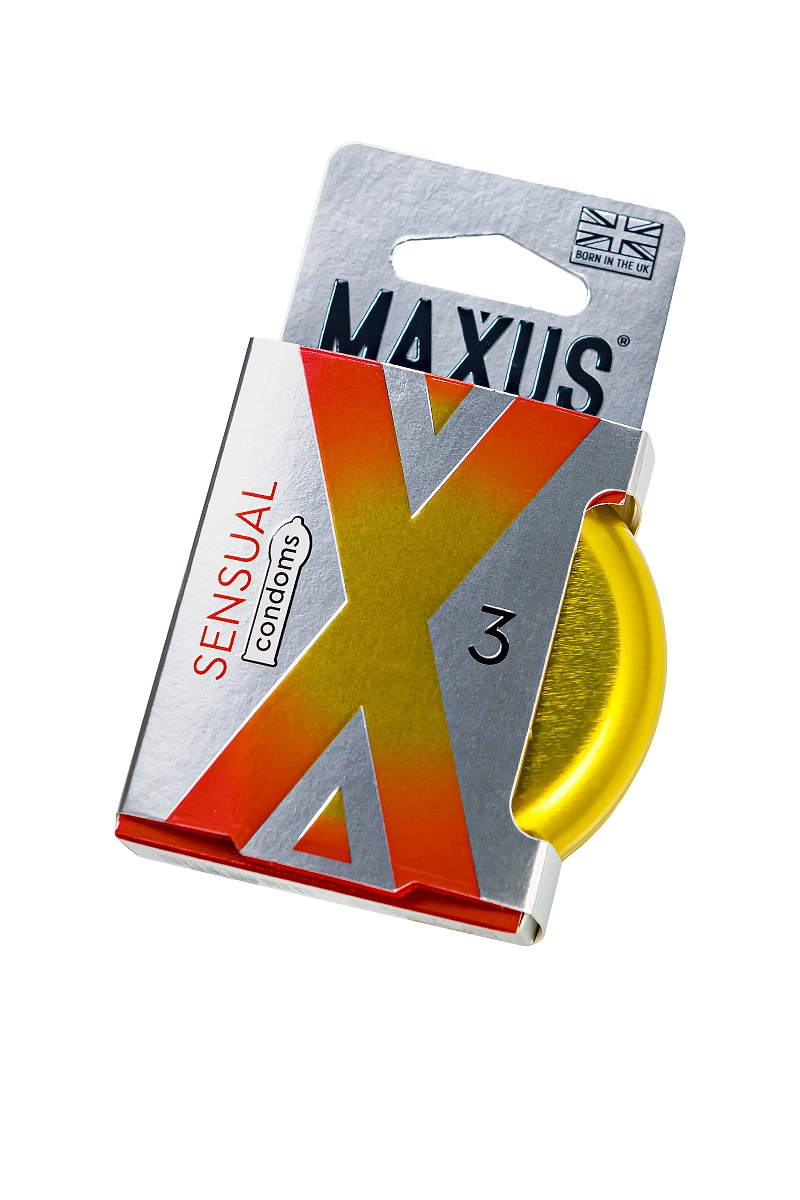 Презервативы Maxus SENSUAL, классические, латекс, 3 шт.