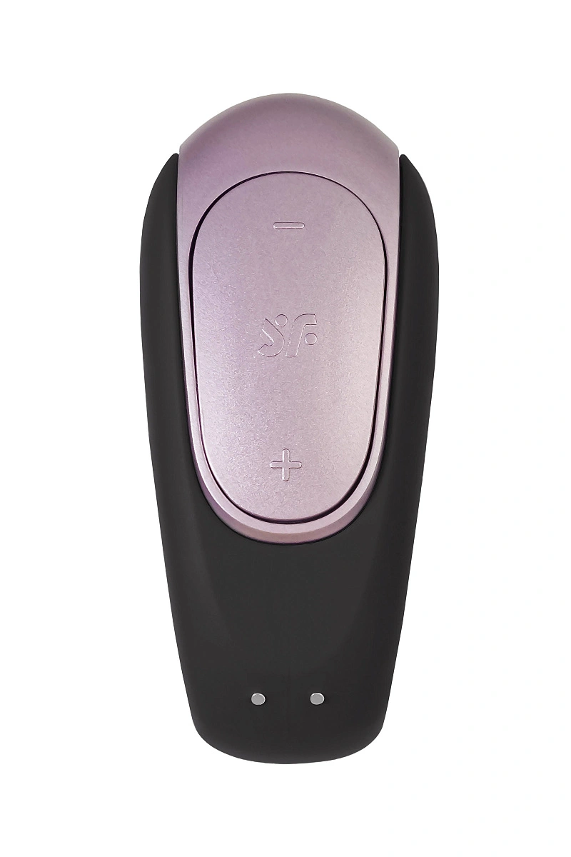 Стимулятор для пар Satisfyer Double Fun Connect App, с пультом ДУ, силикон, черный, 9 см