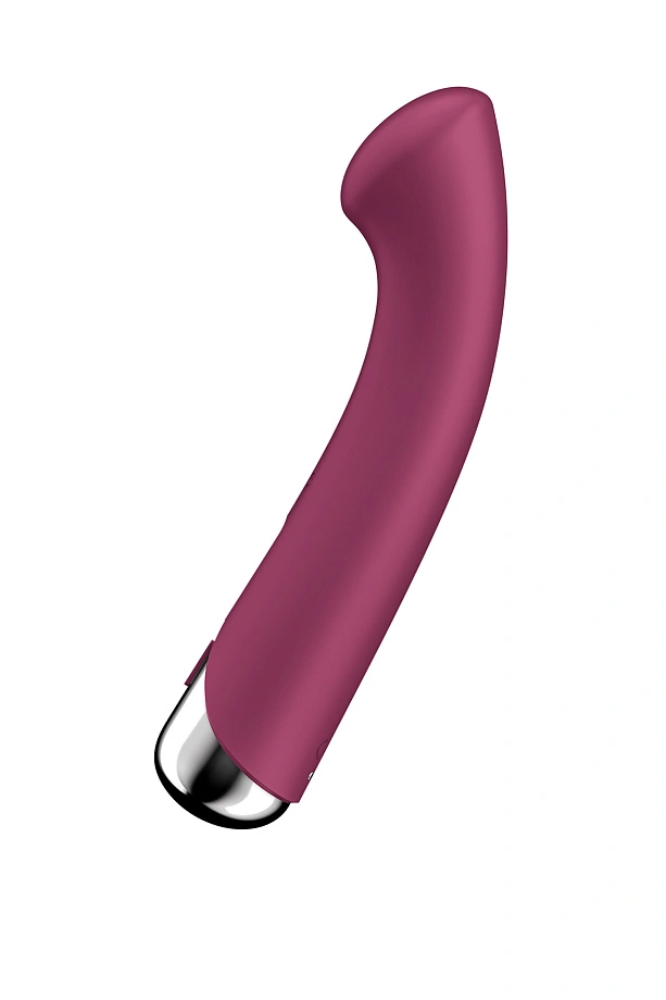 Вибратор для точки G  с ротацией Satisfyer Spinning G-Spot 1, силикон, бордовый, 16,8 см