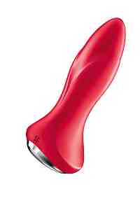 Анальный вибратор Satisfyer Rotator Plug 2+ Connect App, силикон, красный, 13,5 см