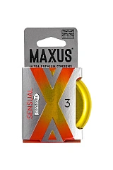 Презервативы Maxus SENSUAL, классические, латекс, 3 шт.