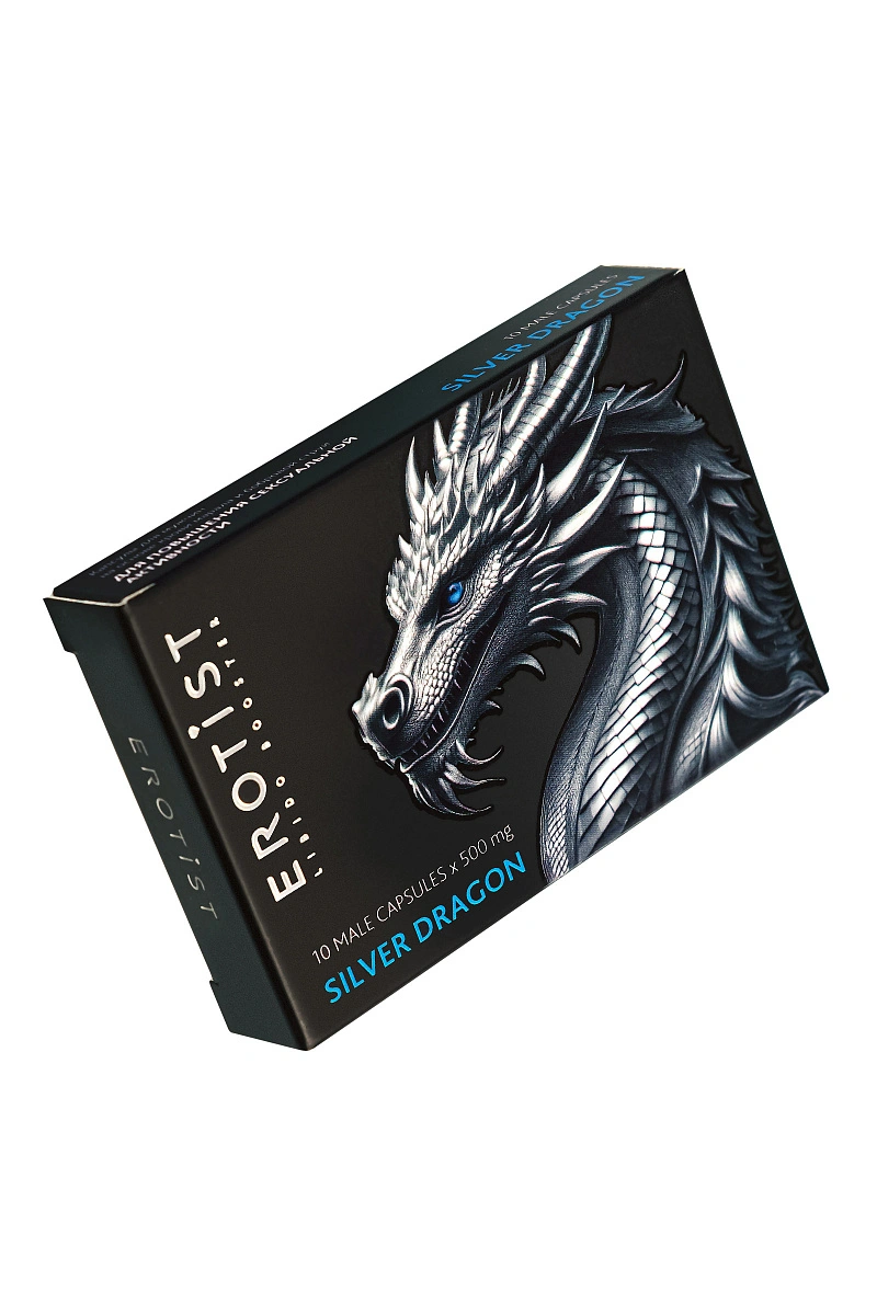 Капсулы Erotist SILVER DRAGON, для мужчин, для усиления эрекции, 10 капсул