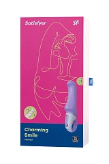 Нереалистичный вибратор Satisfyer Vibes Charming Smile, силикон, фиолетовый, 18,7 см.