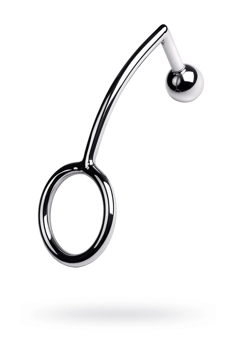 Насадка на пенис с анальной втулкой Metal by TOYFA, металл, серебристый, размер М