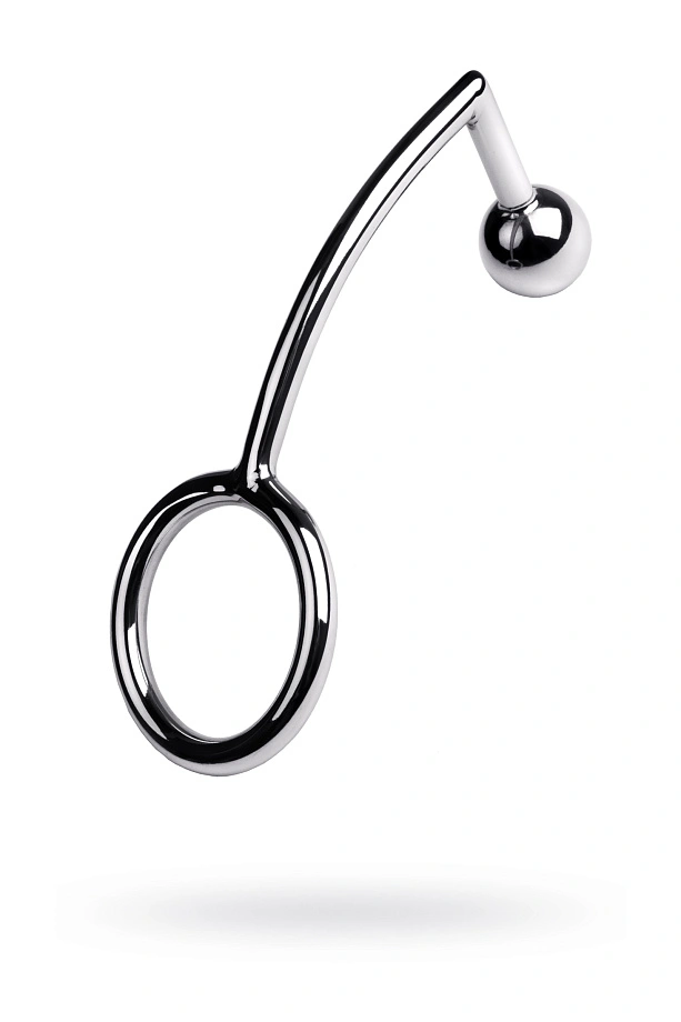 Насадка на пенис с анальной втулкой Metal by TOYFA, металл, серебристый, размер М