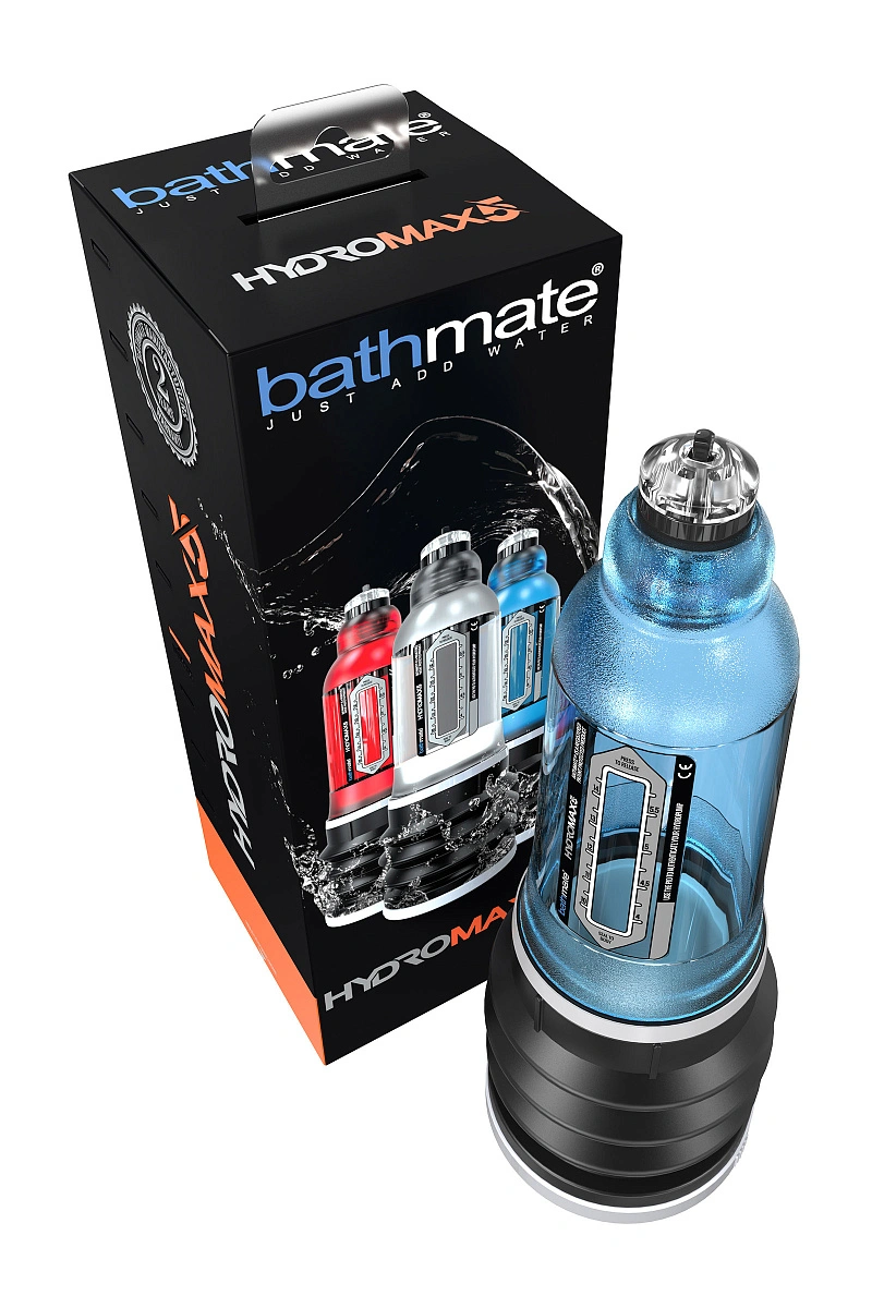 Помпа для члена Bathmate HYDROMAX5, ABS пластик, голубая, 26 см (аналог Hydromax X20)