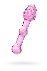 Двусторонний фаллоимитатор Sexus Glass, стекло, розовый, 17 см