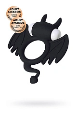 Эрекционное кольцо на член JOS COCKY DEVIL, силикон, черный, 8,5 см