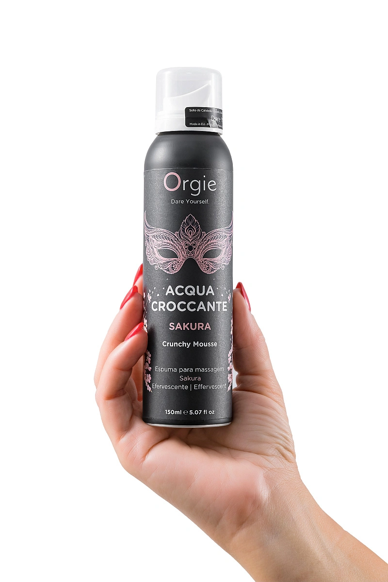 Шипучая пена для массажа Orgie Acqua Croccante Sakura, аромат цветов сакуры, 150 мл