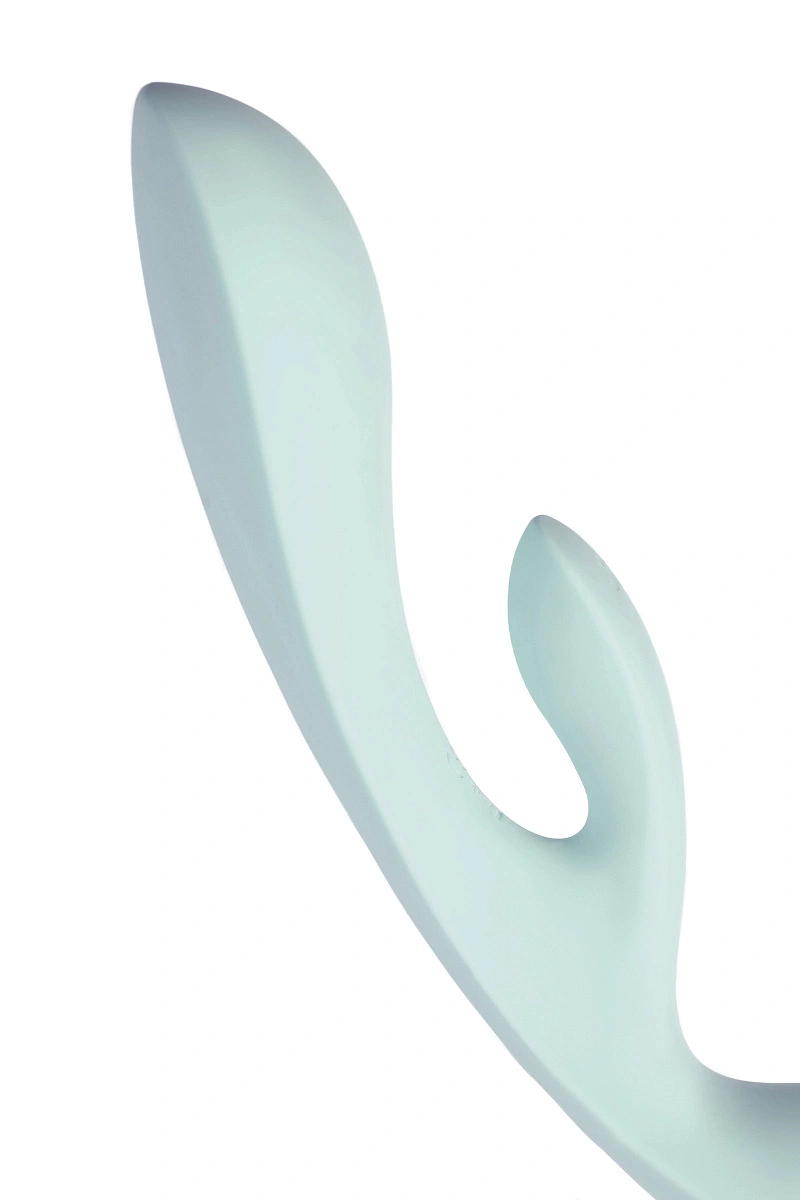 Нереалистичный вибратор Satisfyer Triple Oh, силикон, голубой, 24 см