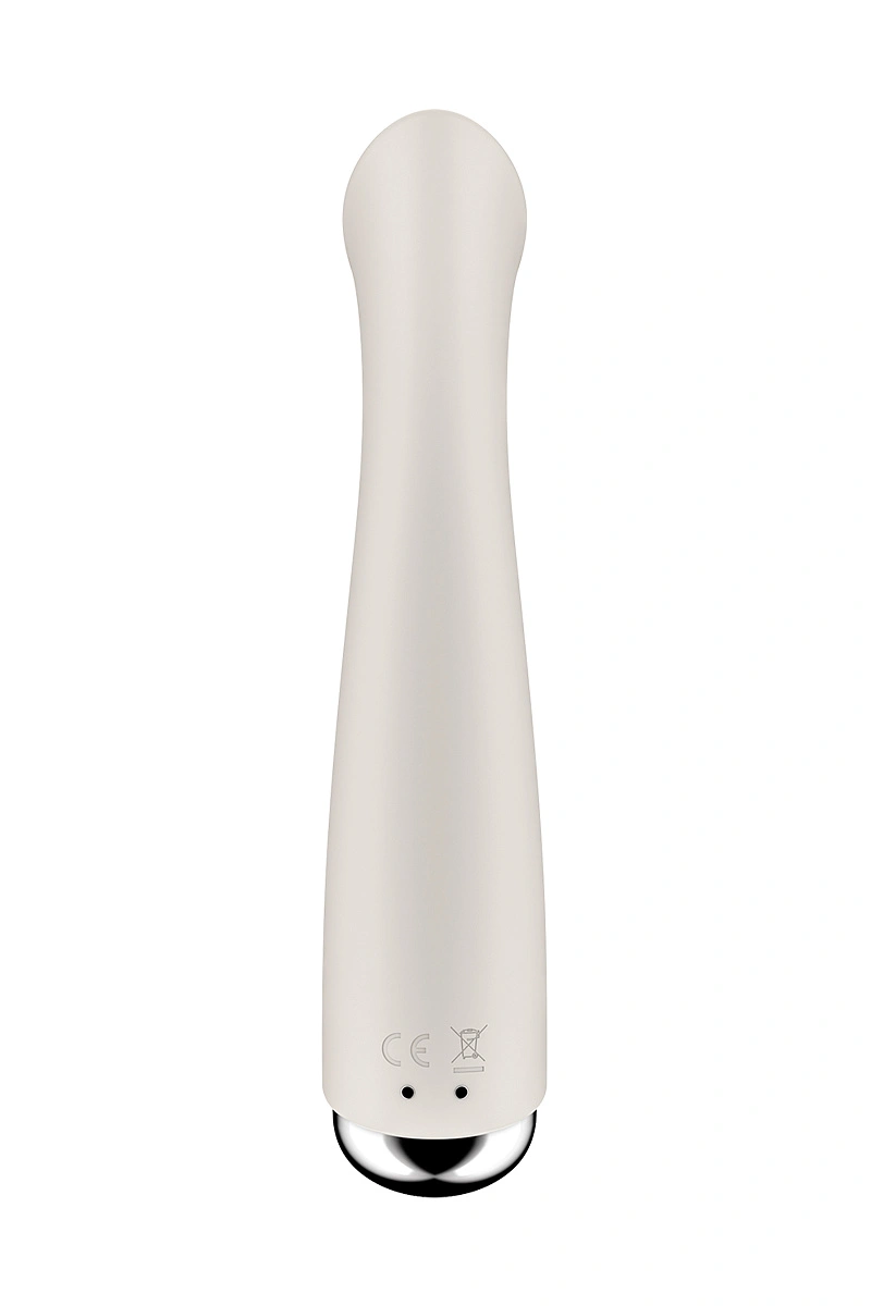 Вибратор для точки G  с ротацией Satisfyer Spinning G-Spot 1, силикон, бежевый, 16,8 см