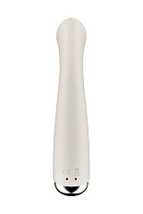 Вибратор для точки G  с ротацией Satisfyer Spinning G-Spot 1, силикон, бежевый, 16,8 см